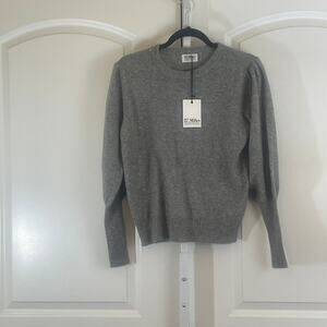 27 Miles Malibu Shae Sparkle Bishop Sleeve Crew - Women Size S - Gray